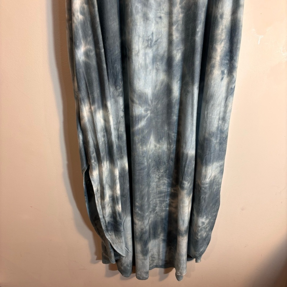 PAPILLON Sz L Maxi Dress Tie Dye Slinky Cross Strap Back Tulip Hem NEW WITH TAG - Picture 10 of 12